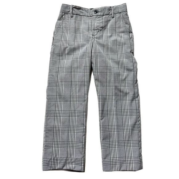 Janie and Jack Other - Janie & Jack Boys Gingham Plaid Grey Dressy Pants 10